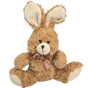 Kellytoy Butterscotch Bunny Rabbit Brown‎ Cream Plush Cuddly Stuffed Animal Toy